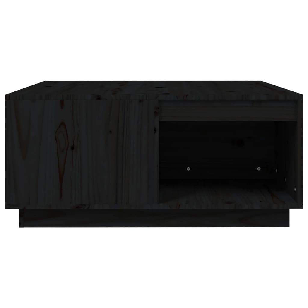 Salontafel 80X81X36,5 Cm Massief Grenenhout Zwart