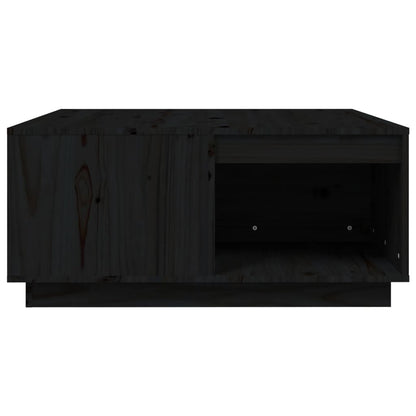 Salontafel 80X81X36,5 Cm Massief Grenenhout Zwart