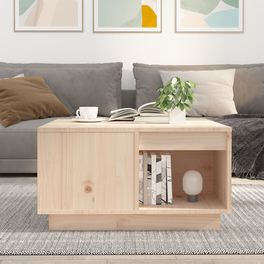 Salontafel 60X61X32,5 Cm Massief Grenenhout