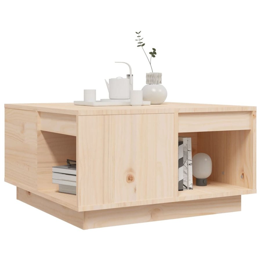 Salontafel 60X61X32,5 Cm Massief Grenenhout