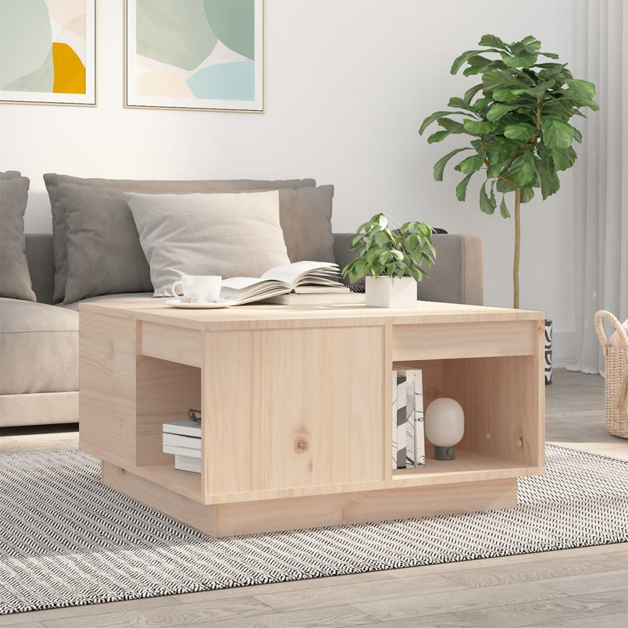 Salontafel 60X61X32,5 Cm Massief Grenenhout