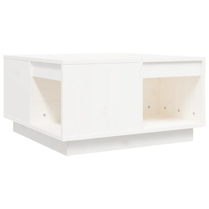 Salontafel 60X6X32,5 Cm Massief Grenenhout 60 x 61 x 32.5 cm Wit