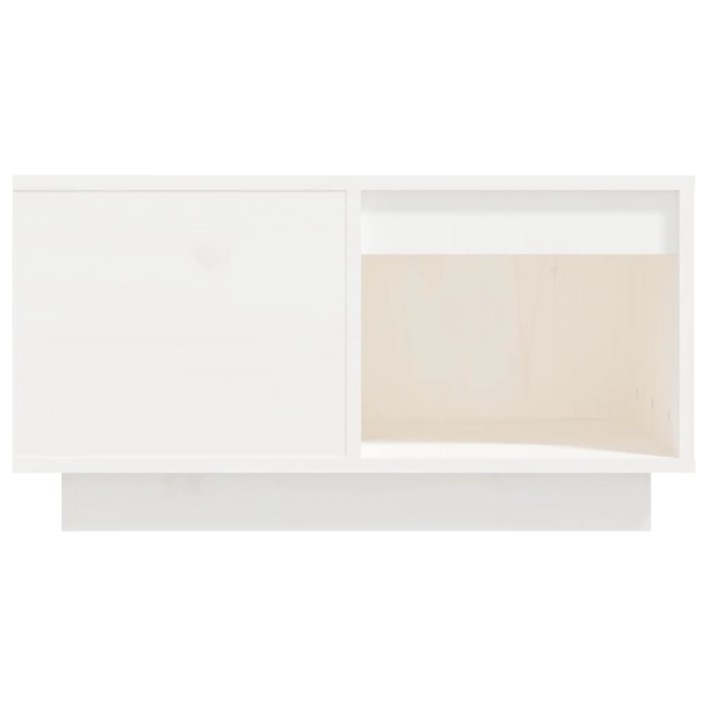 Salontafel 60X6X32,5 Cm Massief Grenenhout 60 x 61 x 32.5 cm Wit