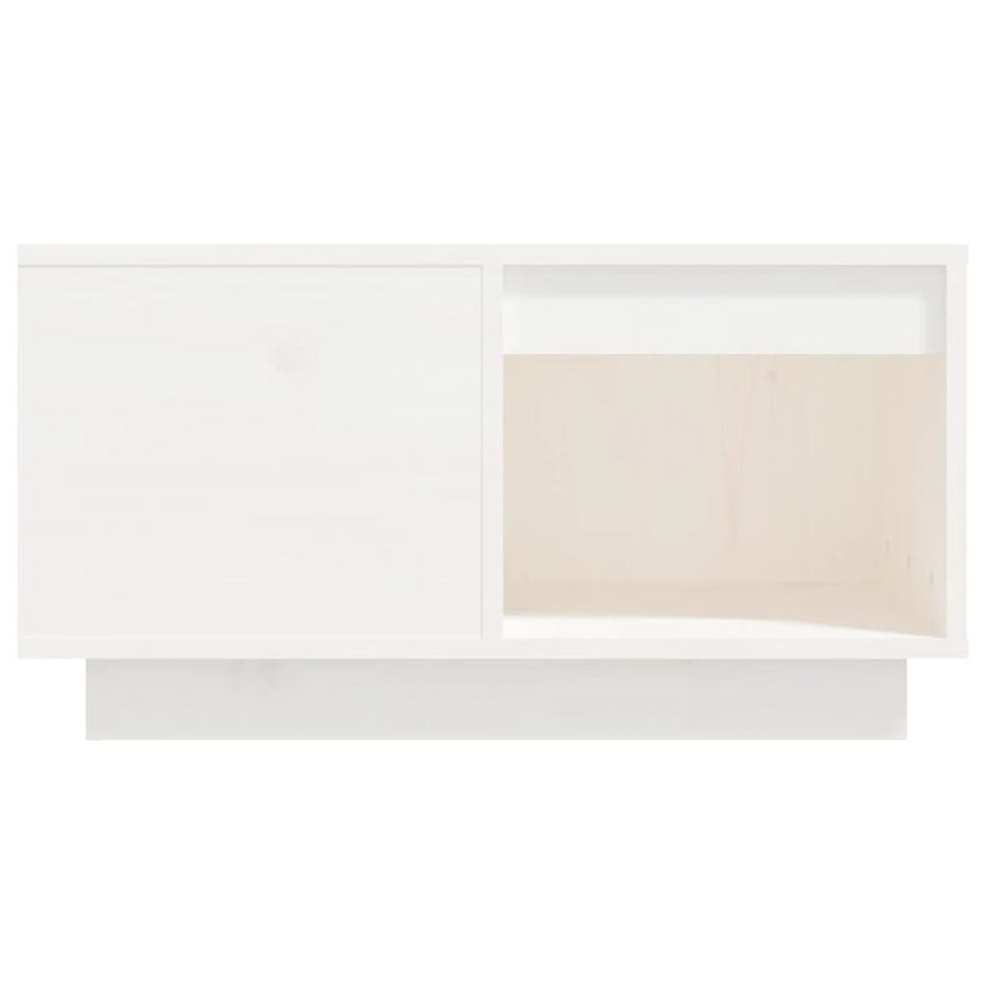 Salontafel 60X6X32,5 Cm Massief Grenenhout 60 x 61 x 32.5 cm Wit