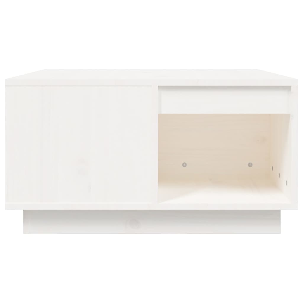 Salontafel 60X6X32,5 Cm Massief Grenenhout 60 x 61 x 32.5 cm Wit