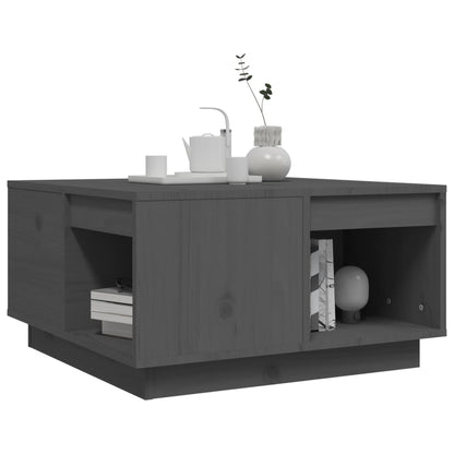 Salontafel 60X6X32,5 Cm Massief Grenenhout 60 x 61 x 32.5 cm Grijs