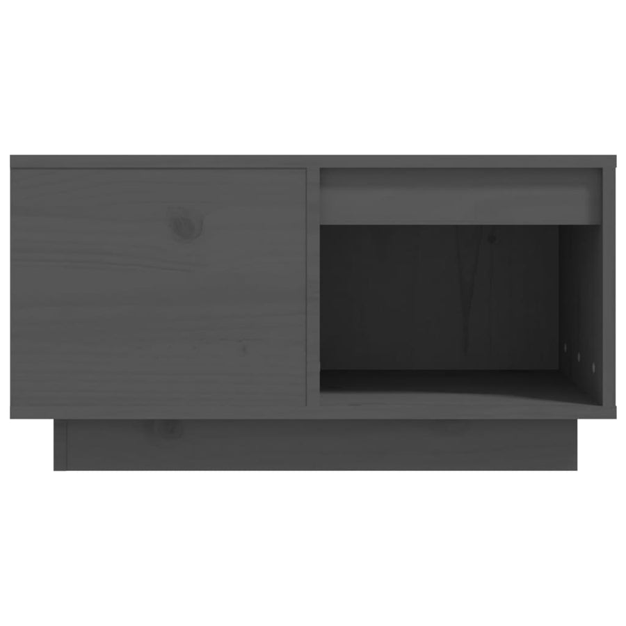 Salontafel 60X6X32,5 Cm Massief Grenenhout 60 x 61 x 32.5 cm Grijs