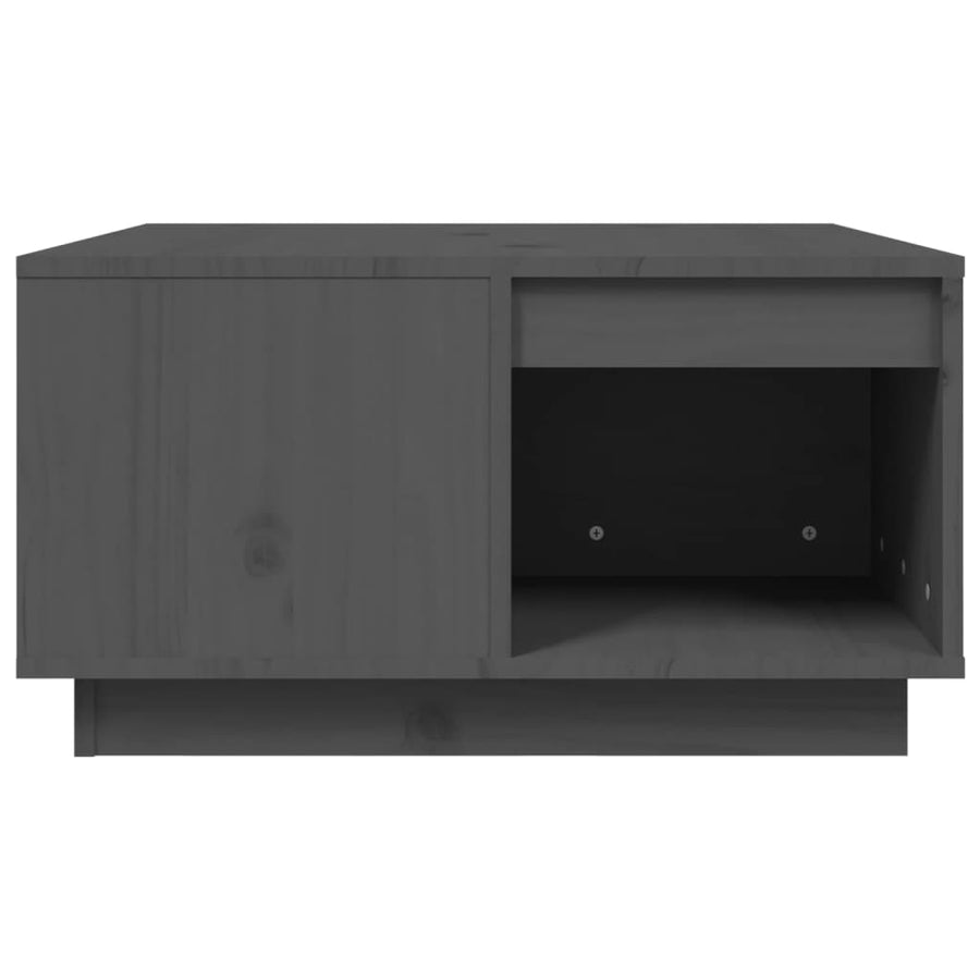 Salontafel 60X6X32,5 Cm Massief Grenenhout 60 x 61 x 32.5 cm Grijs
