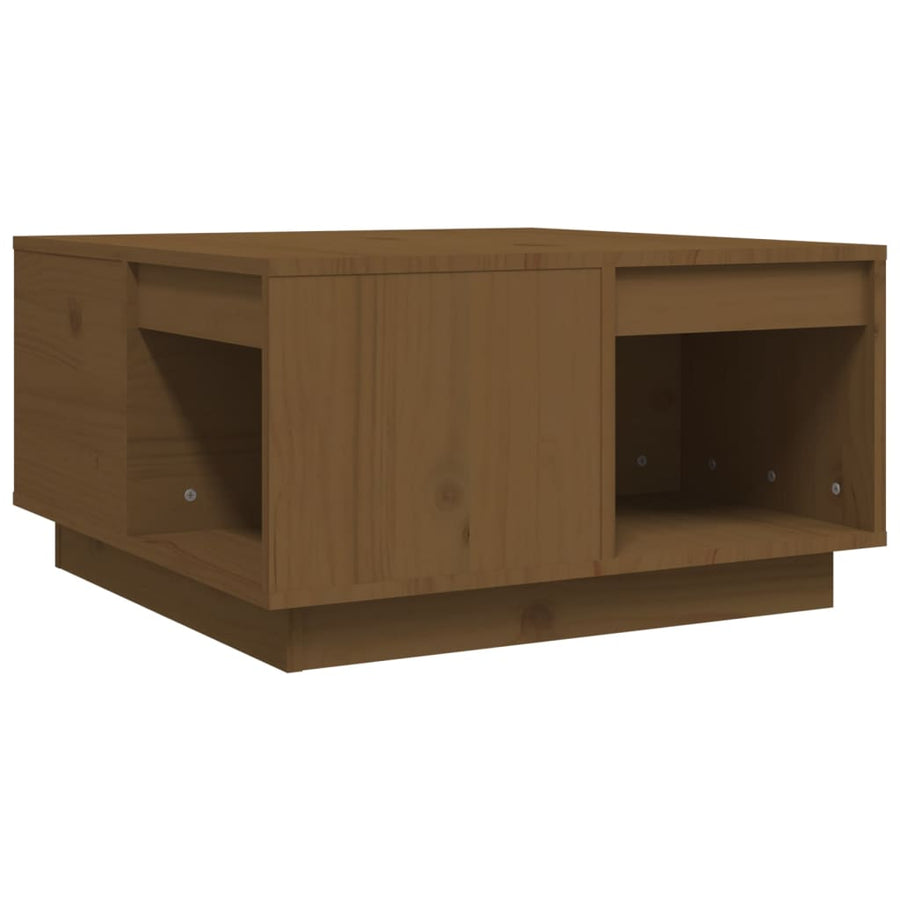 Salontafel 60X6X32,5 Cm Massief Grenenhout 60 x 61 x 32.5 cm Honingbruin