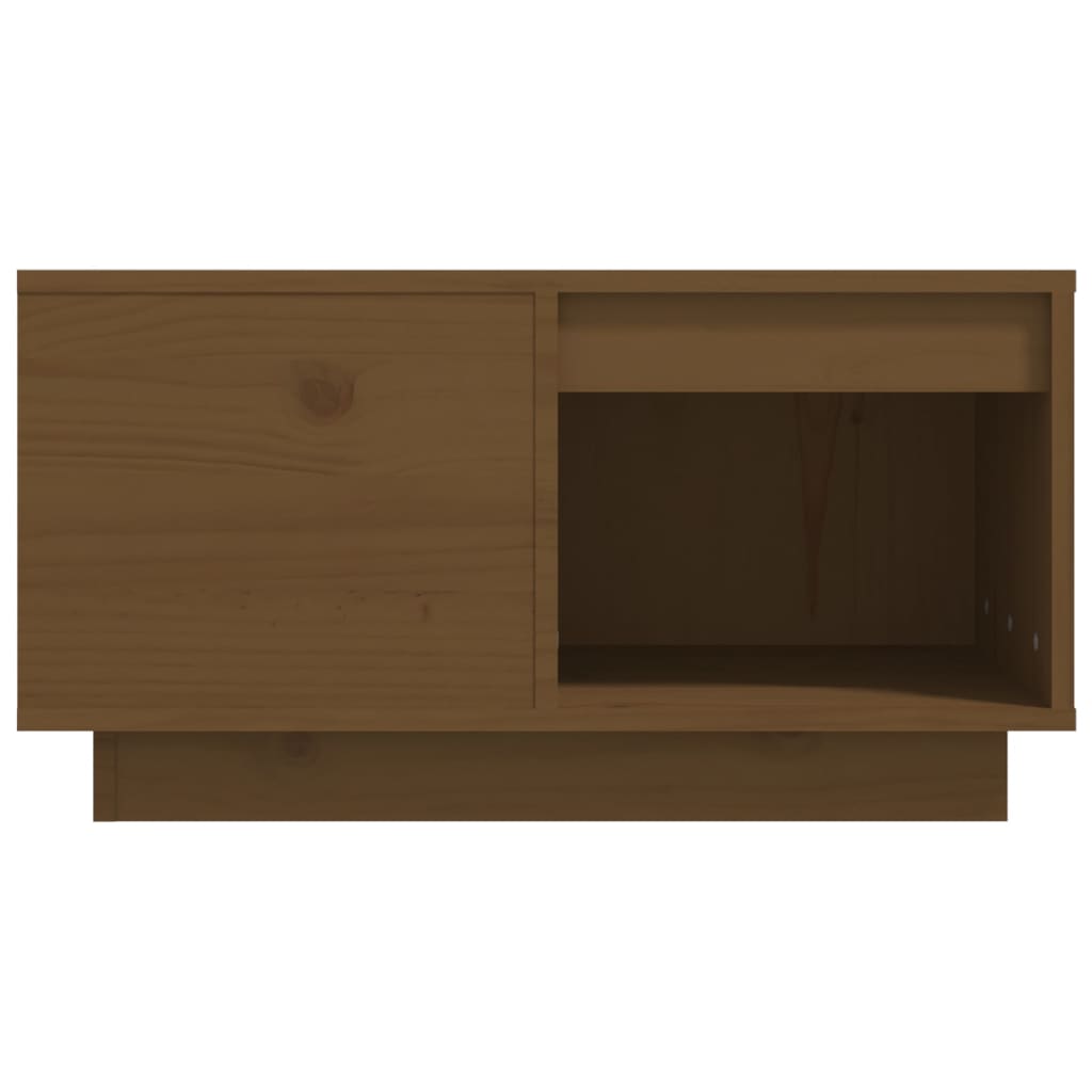 Salontafel 60X6X32,5 Cm Massief Grenenhout 60 x 61 x 32.5 cm Honingbruin