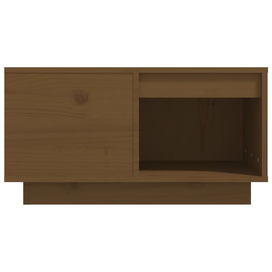 Salontafel 60X6X32,5 Cm Massief Grenenhout 60 x 61 x 32.5 cm Honingbruin