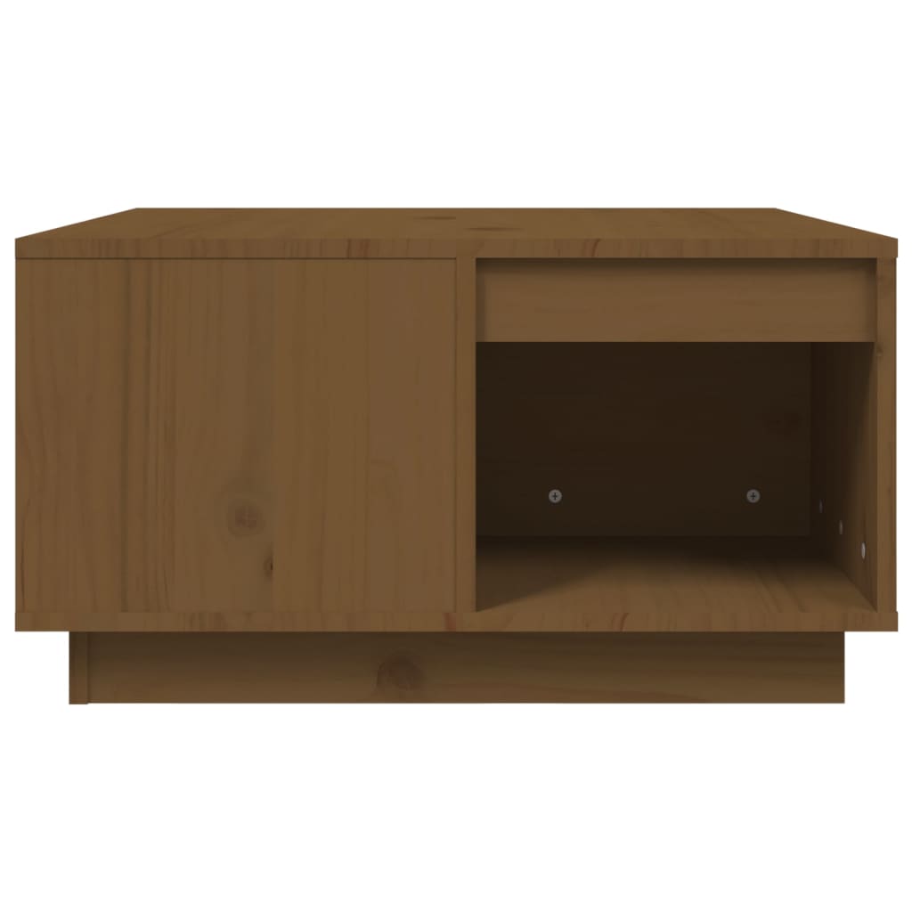 Salontafel 60X6X32,5 Cm Massief Grenenhout 60 x 61 x 32.5 cm Honingbruin