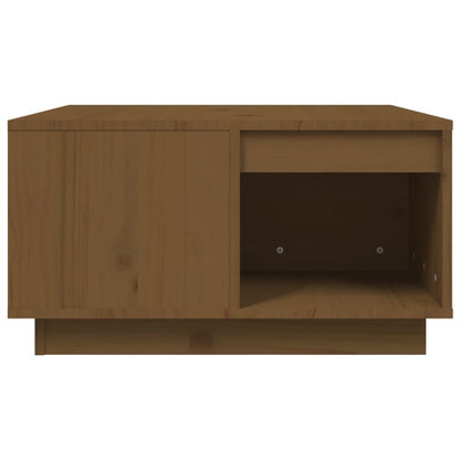 Salontafel 60X6X32,5 Cm Massief Grenenhout 60 x 61 x 32.5 cm Honingbruin