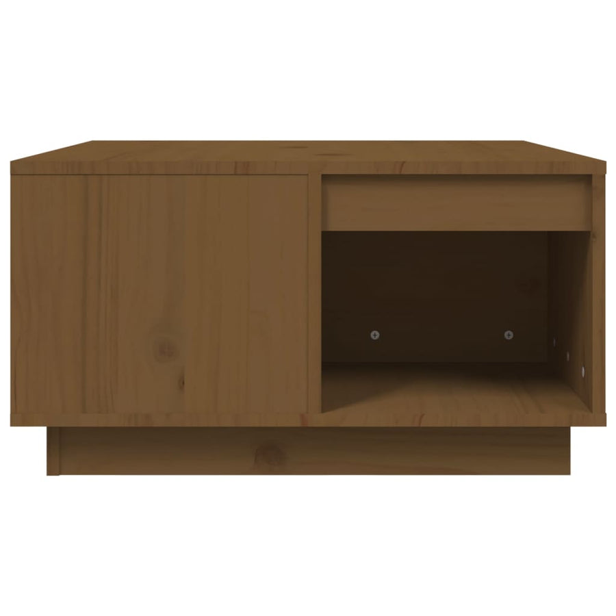 Salontafel 60X6X32,5 Cm Massief Grenenhout 60 x 61 x 32.5 cm Honingbruin