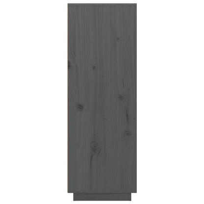 Hoge Kast 60X40X116,5 Cm Massief Grenenhout Grijs