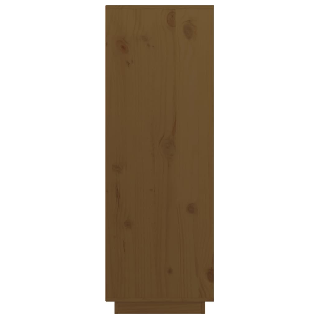 Hoge Kast 89X40X116,5 Cm Massief Grenenhout Honingbruin