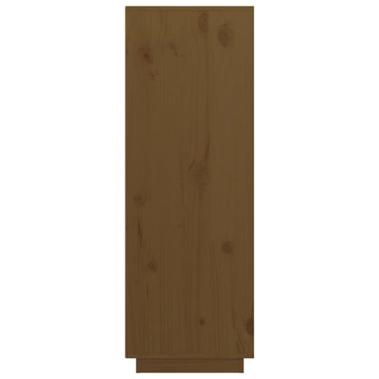 Hoge Kast 89X40X116,5 Cm Massief Grenenhout Honingbruin