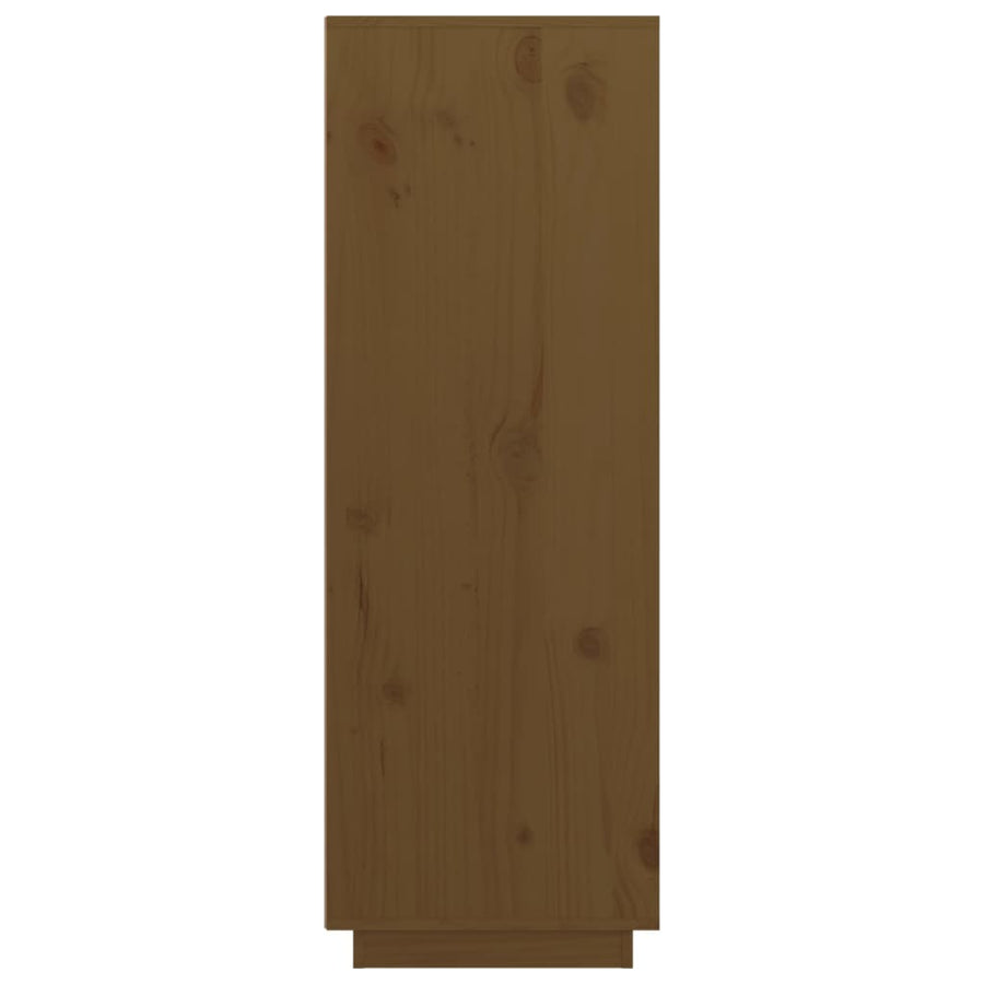 Hoge Kast 89X40X116,5 Cm Massief Grenenhout Honingbruin