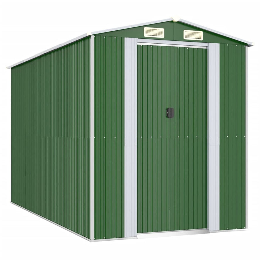 Tuinschuur 192X357X223 Cm Gegalvaniseerd Staal Groen