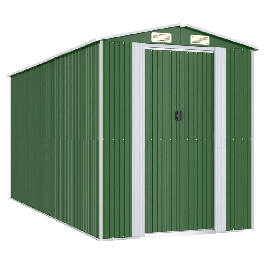 Tuinschuur 192X440X223 Cm Gegalvaniseerd Staal Groen