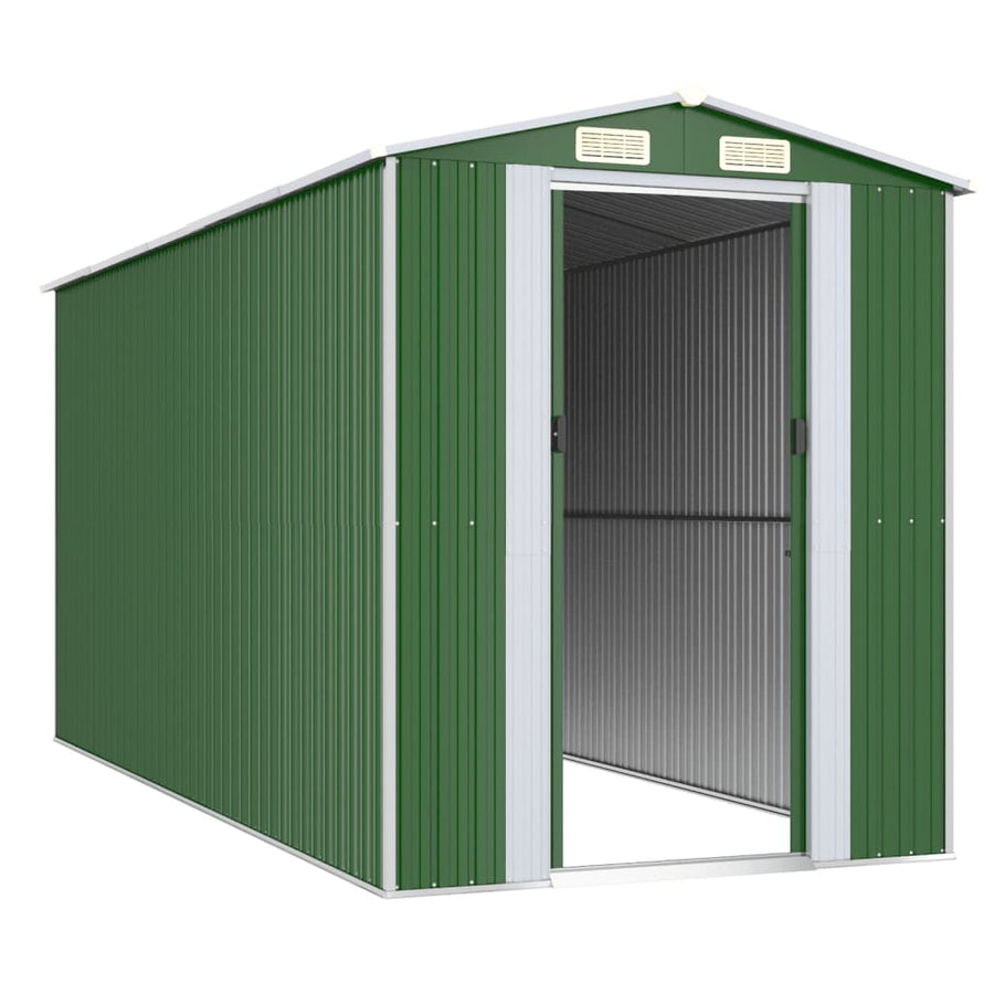 Tuinschuur 192X440X223 Cm Gegalvaniseerd Staal Groen