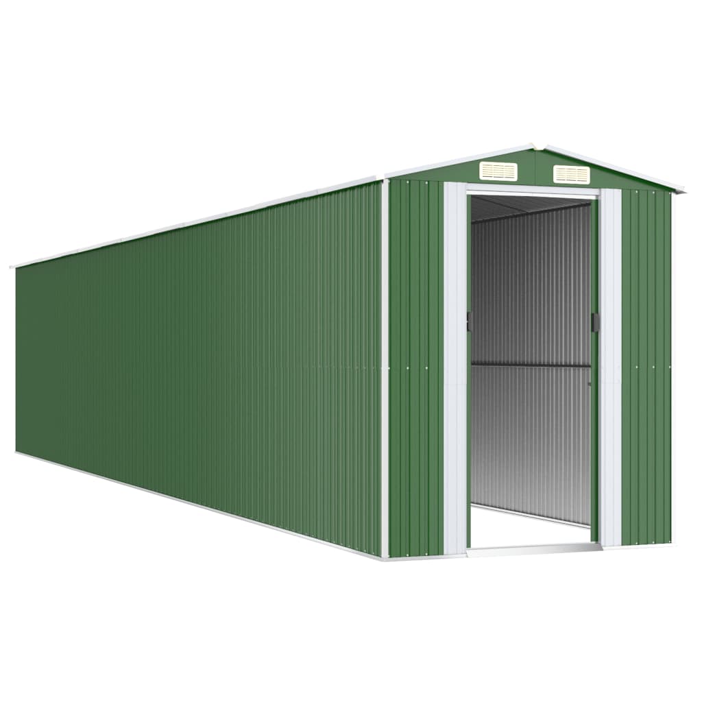 Tuinschuur Gegalvaniseerd Staal 192 x 1021 x 223 cm Groen