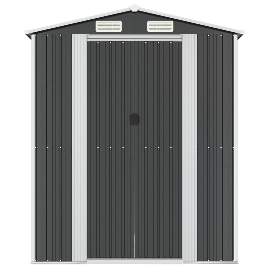 Tuinschuur Gegalvaniseerd Staal Kleurig 192 x 191 x 223 cm Antraciet