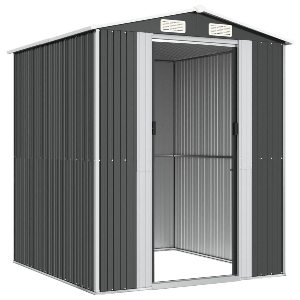 Tuinschuur Gegalvaniseerd Staal Kleurig 192 x 191 x 223 cm Antraciet