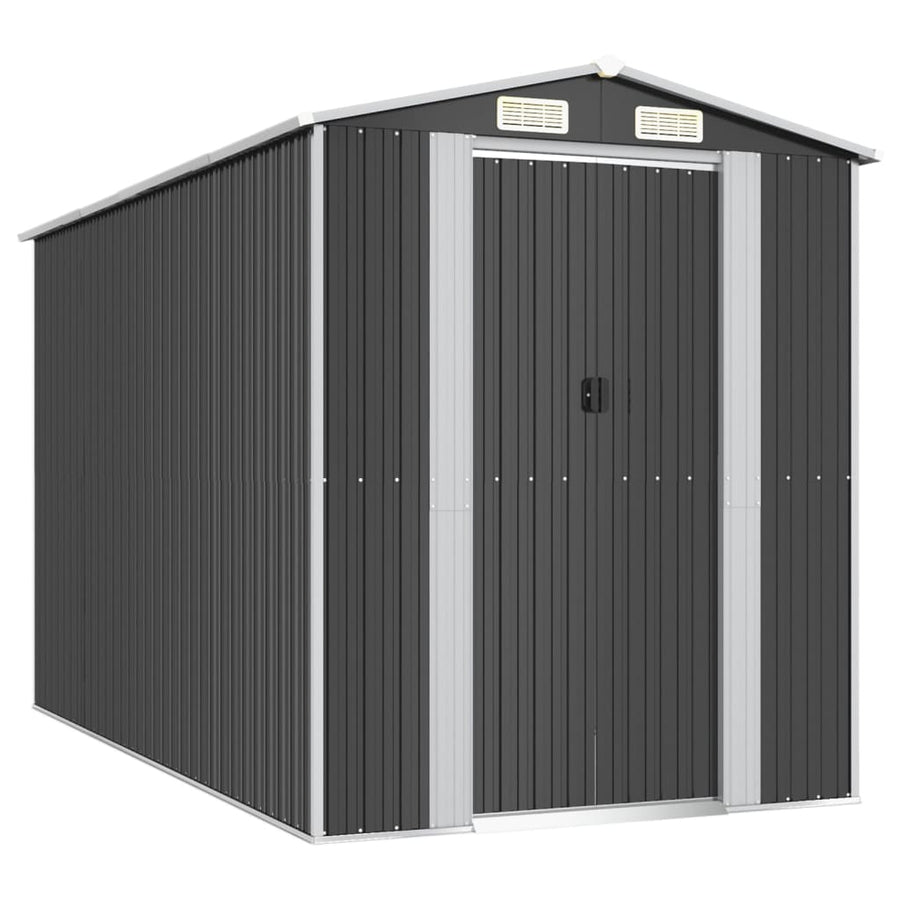 Tuinschuur 192X357X223 Cm Gegalvaniseerd Staal Antracietkleurig