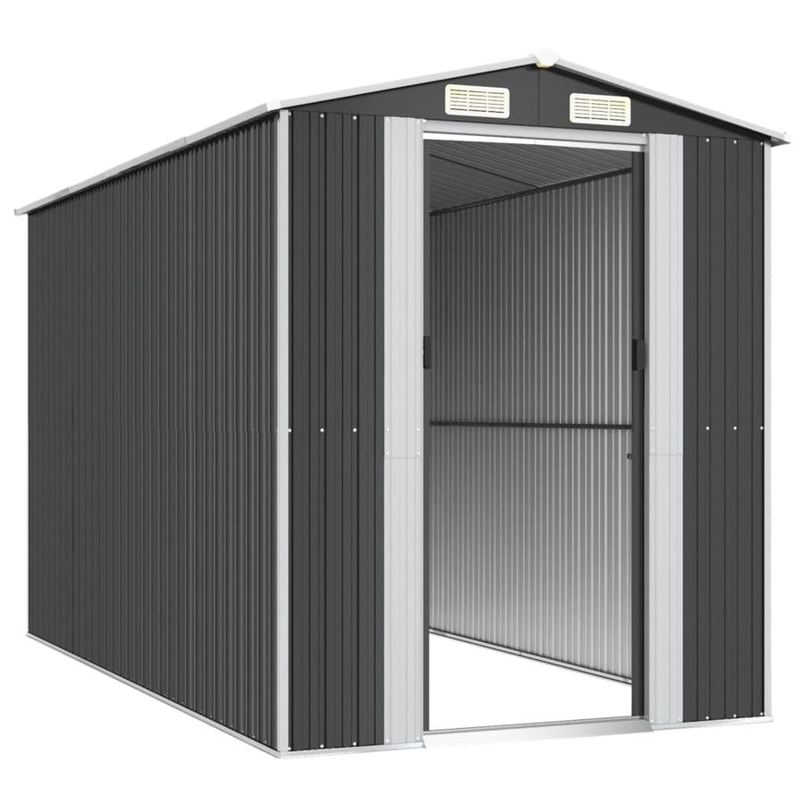 Tuinschuur 192X357X223 Cm Gegalvaniseerd Staal Antracietkleurig