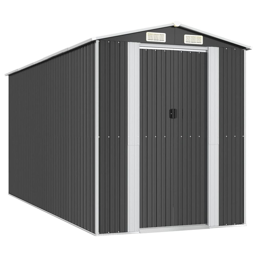 Tuinschuur 192X440X223 Cm Gegalvaniseerd Staal Antracietkleurig