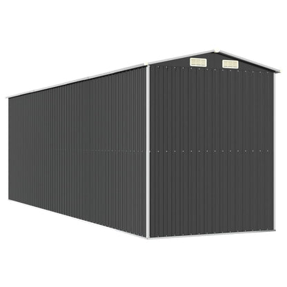 Tuinschuur Gegalvaniseerd Staal Kleurig 192 x 606 x 223 cm Antraciet