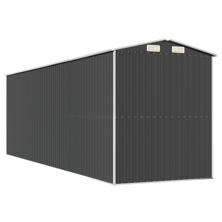 Tuinschuur Gegalvaniseerd Staal Kleurig 192 x 606 x 223 cm Antraciet