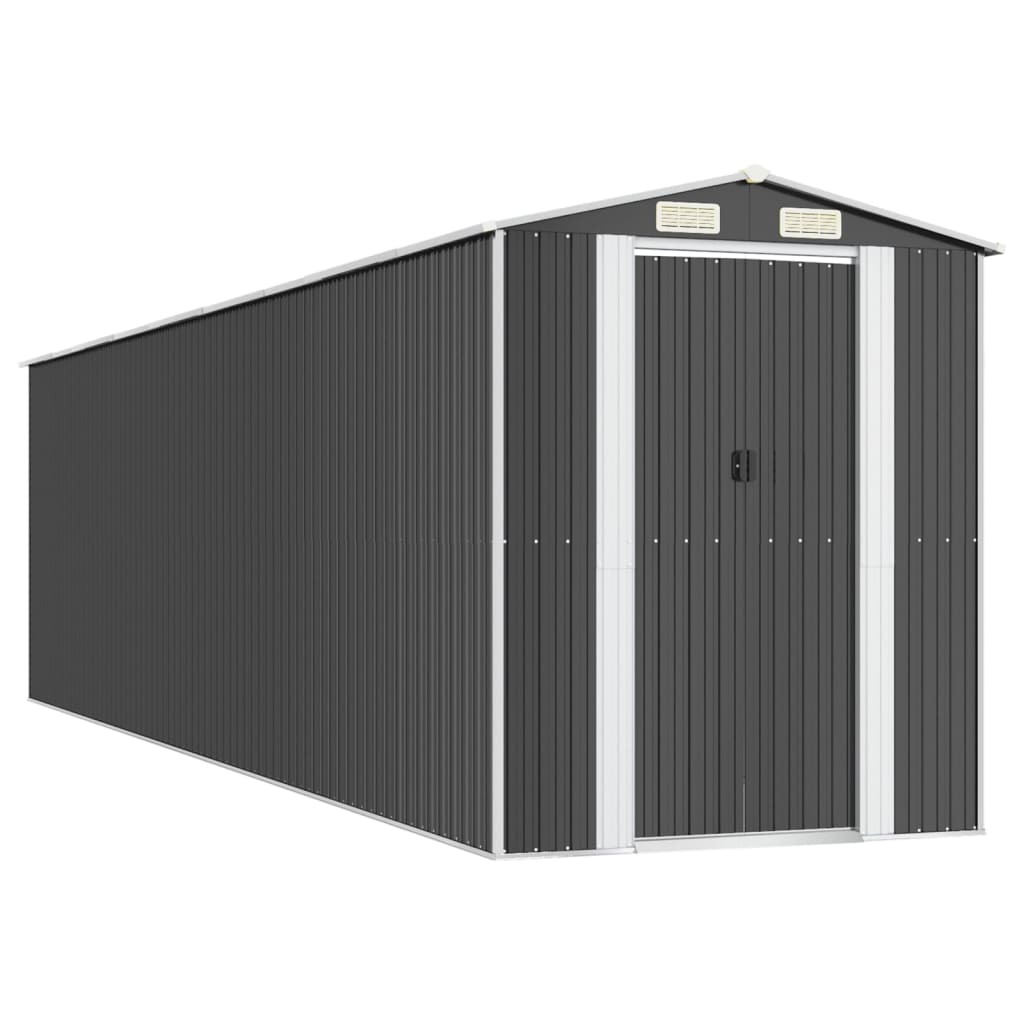 Tuinschuur Gegalvaniseerd Staal Kleurig 192 x 772 x 223 cm Antraciet
