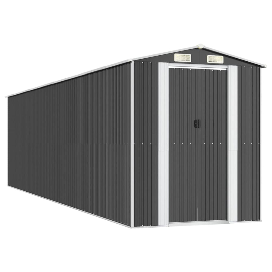 Tuinschuur Gegalvaniseerd Staal Kleurig 192 x 772 x 223 cm Antraciet