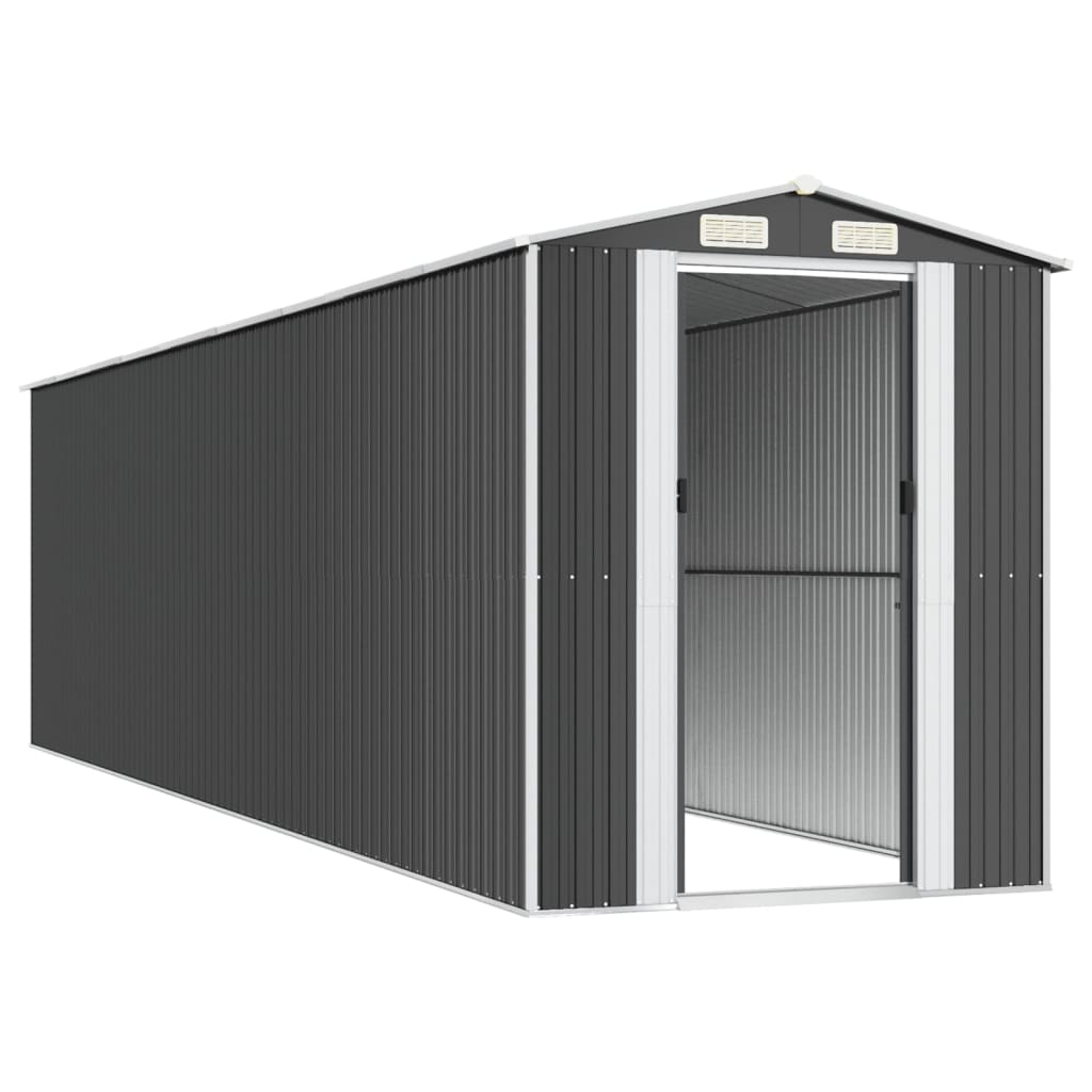 Tuinschuur Gegalvaniseerd Staal Kleurig 192 x 772 x 223 cm Antraciet