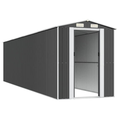 Tuinschuur Gegalvaniseerd Staal Kleurig 192 x 772 x 223 cm Antraciet