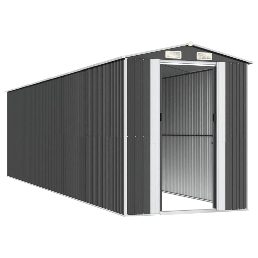Tuinschuur Gegalvaniseerd Staal Kleurig 192 x 772 x 223 cm Antraciet