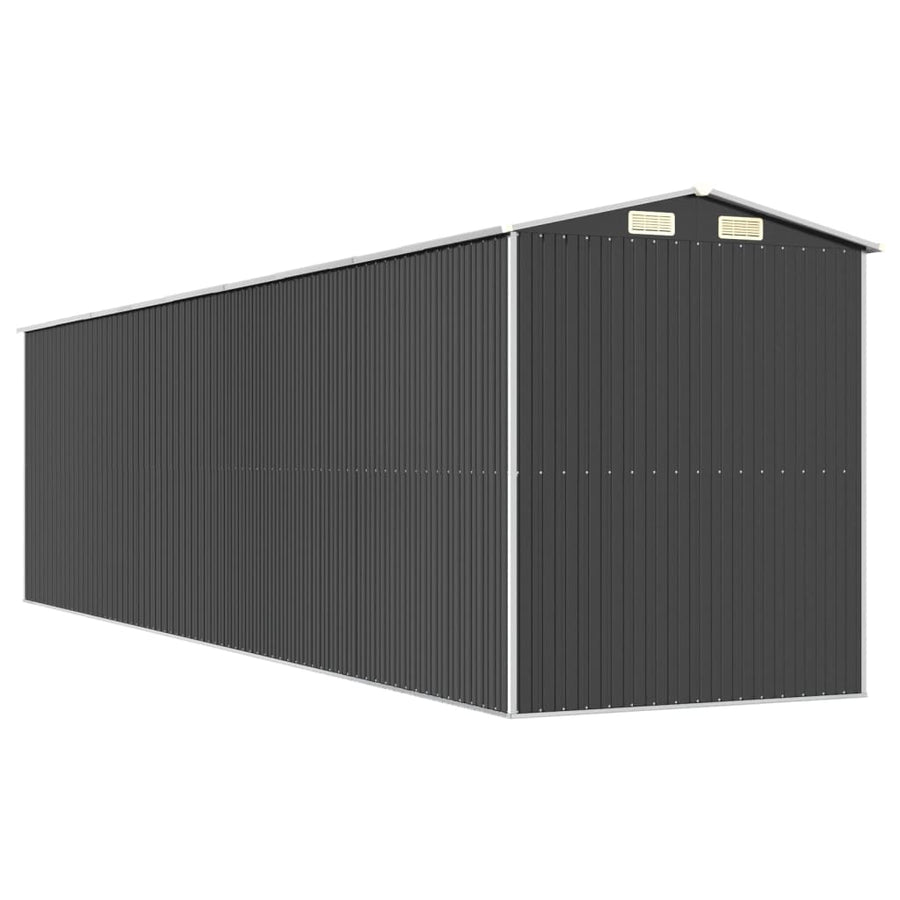 Tuinschuur Gegalvaniseerd Staal Kleurig 192 x 772 x 223 cm Antraciet