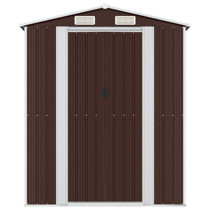 Tuinschuur Gegalvaniseerd Staal 192 x 274 x 223 cm Donkerbruin