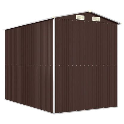 Tuinschuur Gegalvaniseerd Staal 192 x 274 x 223 cm Donkerbruin