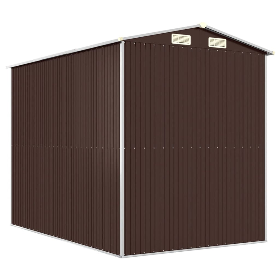 Tuinschuur Gegalvaniseerd Staal 192 x 274 x 223 cm Donkerbruin