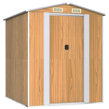 Tuinschuur Gegalvaniseerd Staal 192 x 191 x 223 cm Lichtbruin