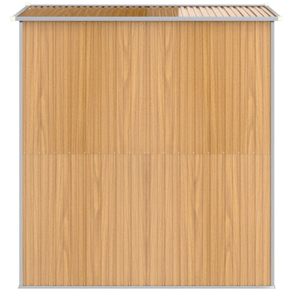 Tuinschuur Gegalvaniseerd Staal 192 x 191 x 223 cm Lichtbruin