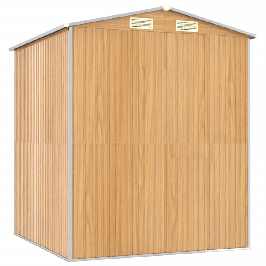 Tuinschuur Gegalvaniseerd Staal 192 x 191 x 223 cm Lichtbruin