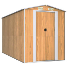 Tuinschuur Gegalvaniseerd Staal 192 x 357 x 223 cm Lichtbruin