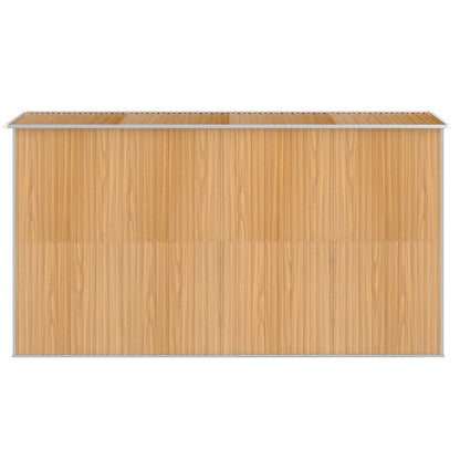 Tuinschuur Gegalvaniseerd Staal 192 x 357 x 223 cm Lichtbruin