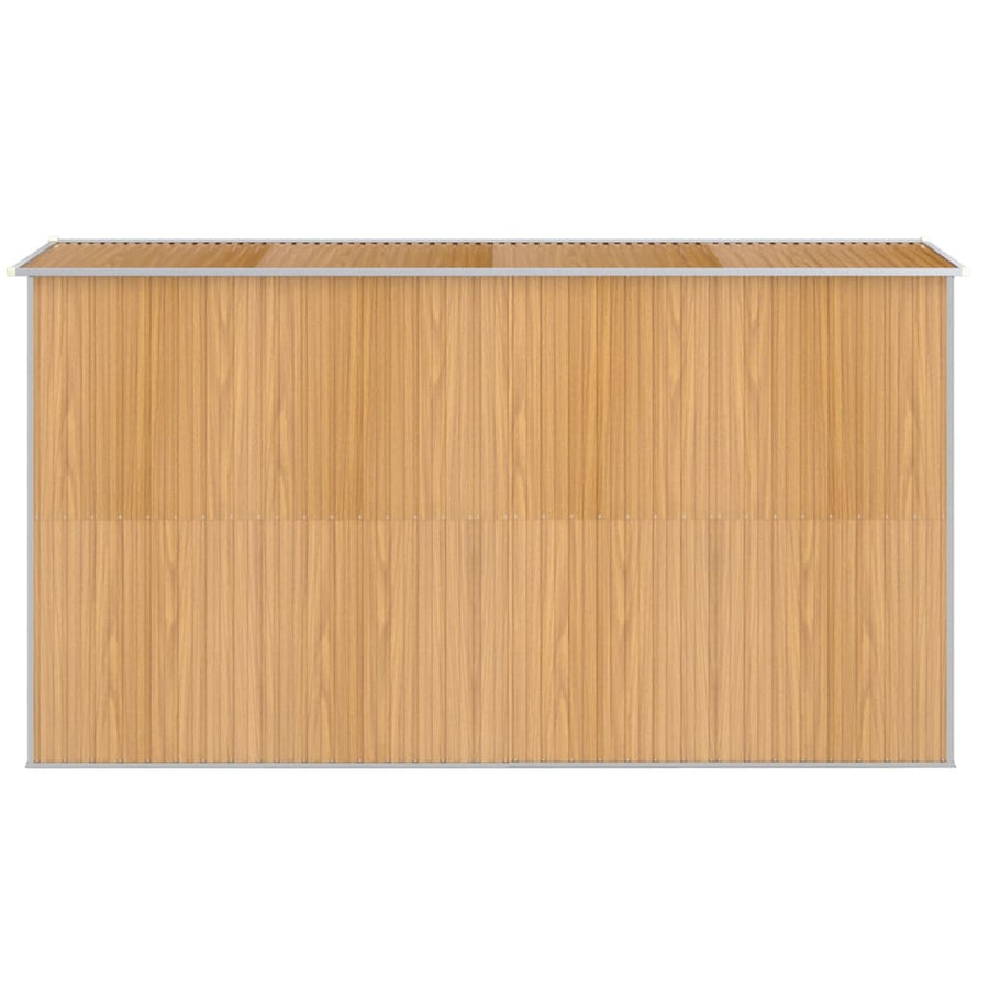 Tuinschuur Gegalvaniseerd Staal 192 x 357 x 223 cm Lichtbruin