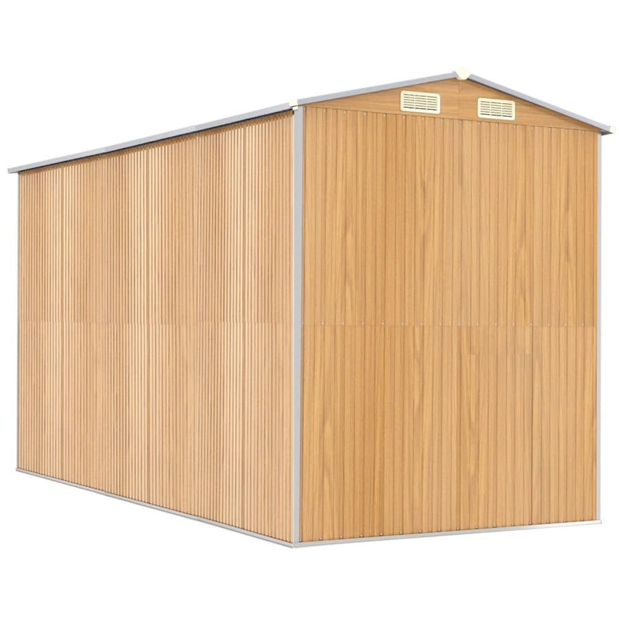Tuinschuur Gegalvaniseerd Staal 192 x 357 x 223 cm Lichtbruin