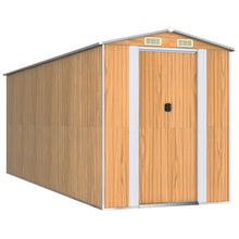 Tuinschuur Gegalvaniseerd Staal 192 x 523 x 223 cm Lichtbruin